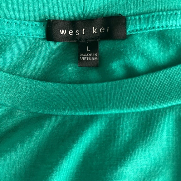 West Kei Vibrant Aqua Short Sleeve Top - Picture 4 of 4